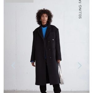 Oak + Fort Oversized Wool Blend Coat NWT